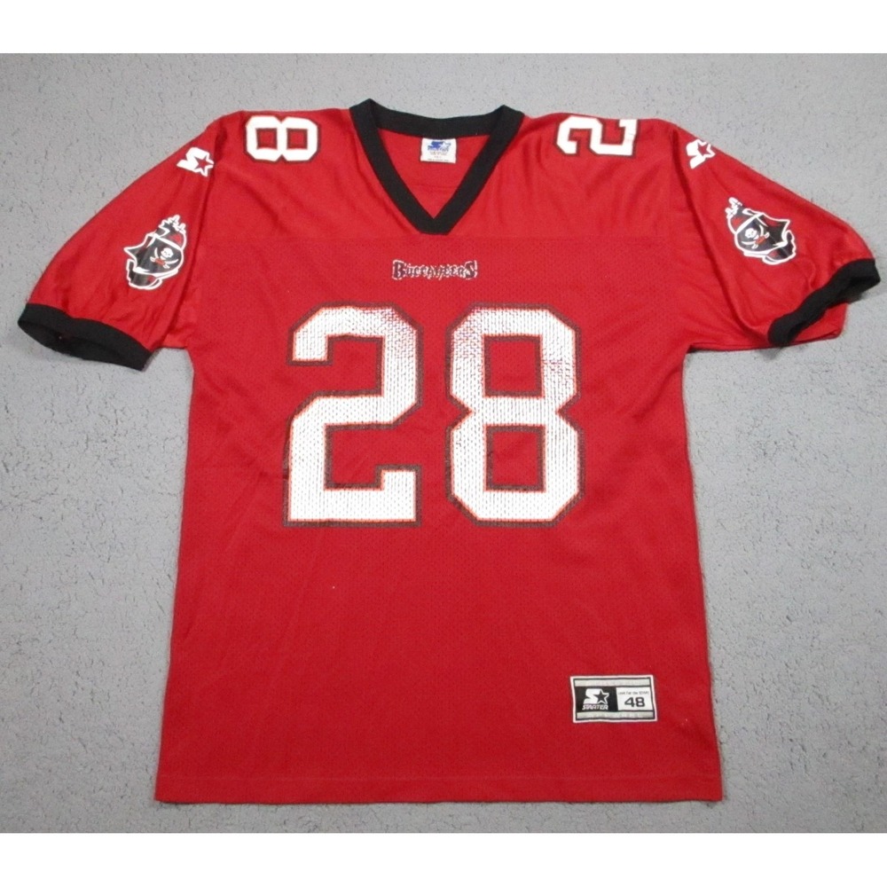 Vintage Tampa Bay Buccaneers Warrick Dunn Jersey Mens 48 NFL Football Starter 28